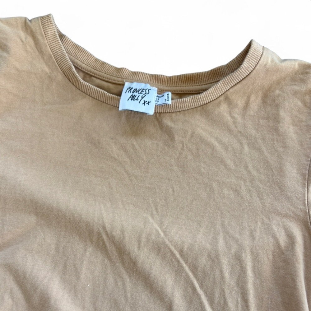 Princess Polly Ruffle Sleeve Tee - Tan - Picture 5 of 6